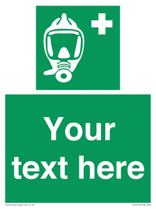 Custom sign safe condition Emergency escape breathing device